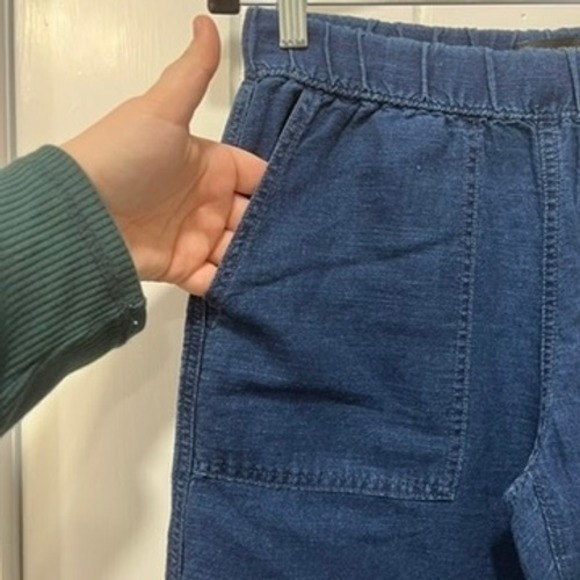 Banana Republic Womens Pants XS NWT $89.50 Dark Blue Linen Tapered Relaxed - Picture 3 of 9